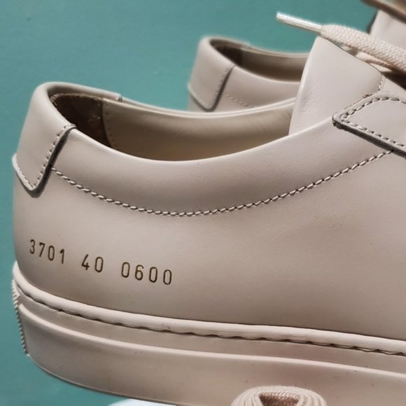 NIB WOMAN By COMMON PROJECTS Original Achilles Low Nude Pink Lthr Sneakers sz 40 - Picture 4 of 12